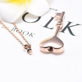 Cremation Necklace - Heart Shaped Key Cremation Urn Necklace