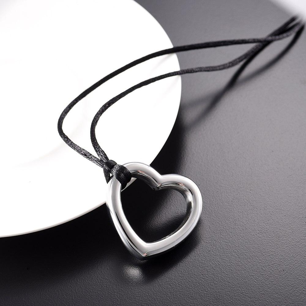 Cremation Necklace - Heart Shaped Modern Cremation Urn Necklace