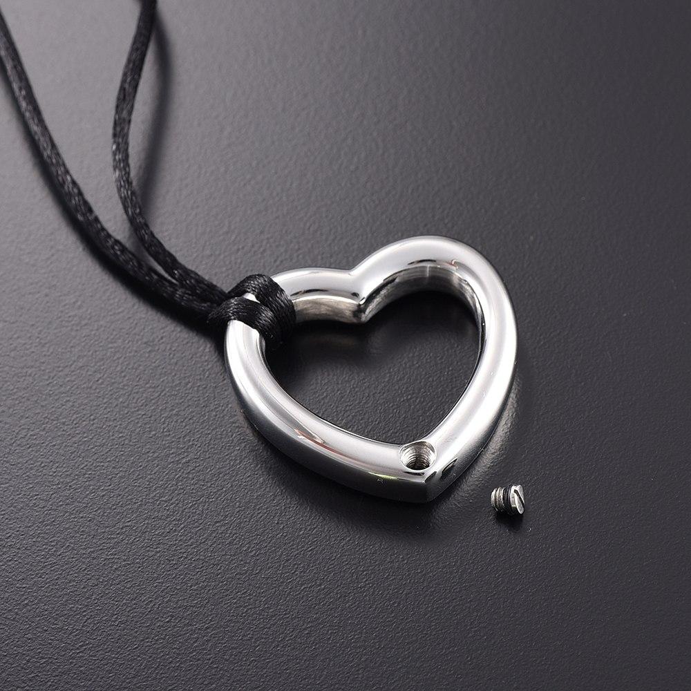 Cremation Necklace - Heart Shaped Modern Cremation Urn Necklace