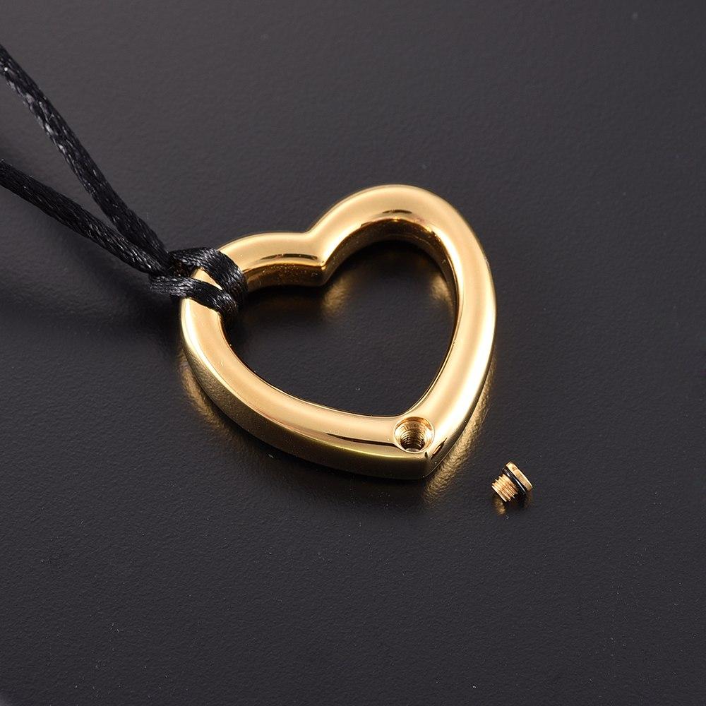 Cremation Necklace - Heart Shaped Modern Cremation Urn Necklace