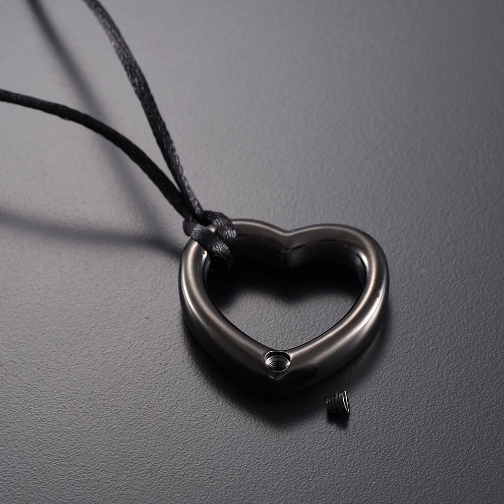 Cremation Necklace - Heart Shaped Modern Cremation Urn Necklace