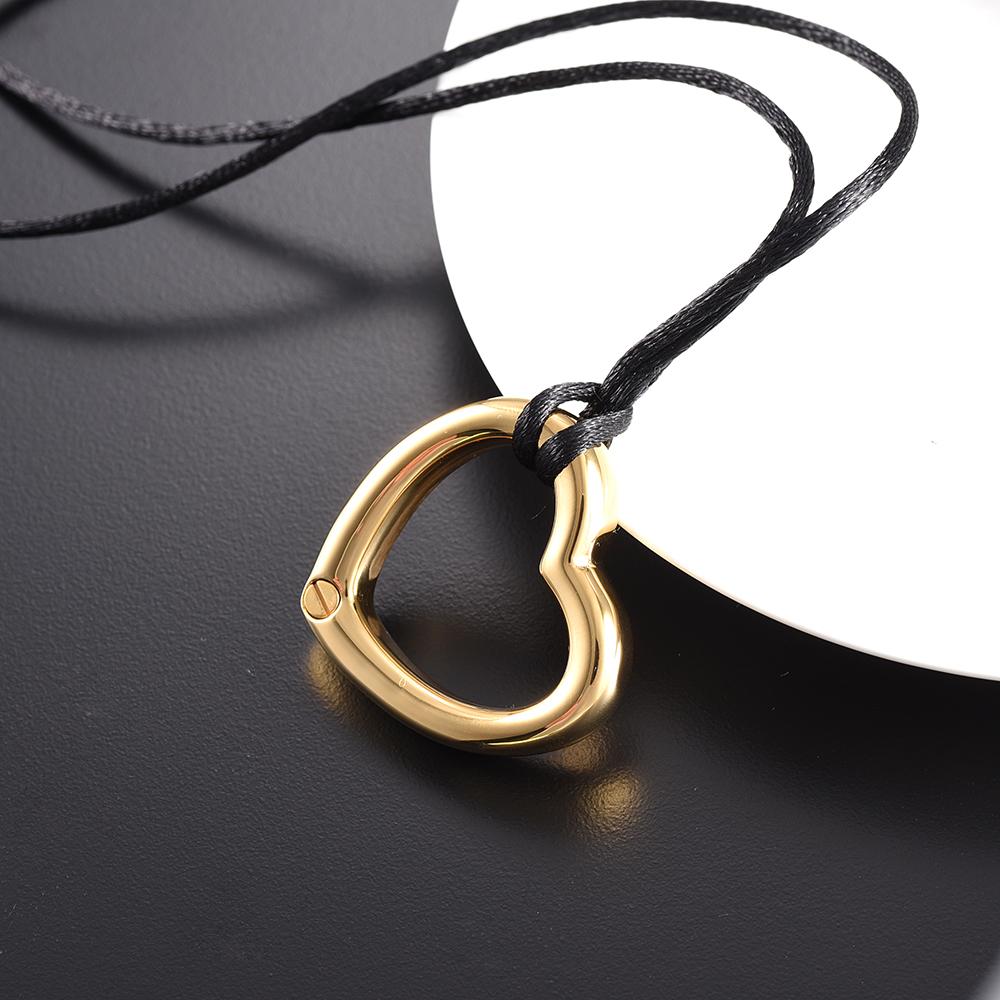 Cremation Necklace - Heart Shaped Modern Cremation Urn Necklace