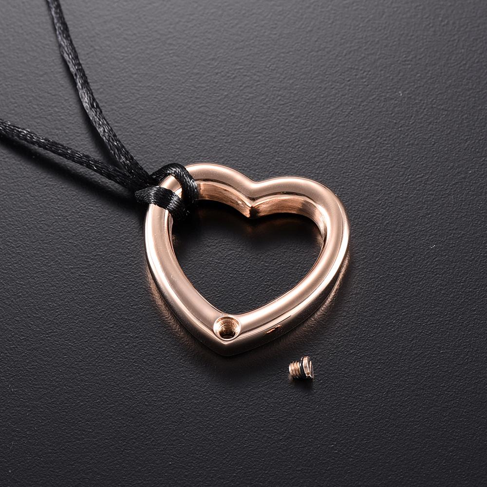 Cremation Necklace - Heart Shaped Modern Cremation Urn Necklace