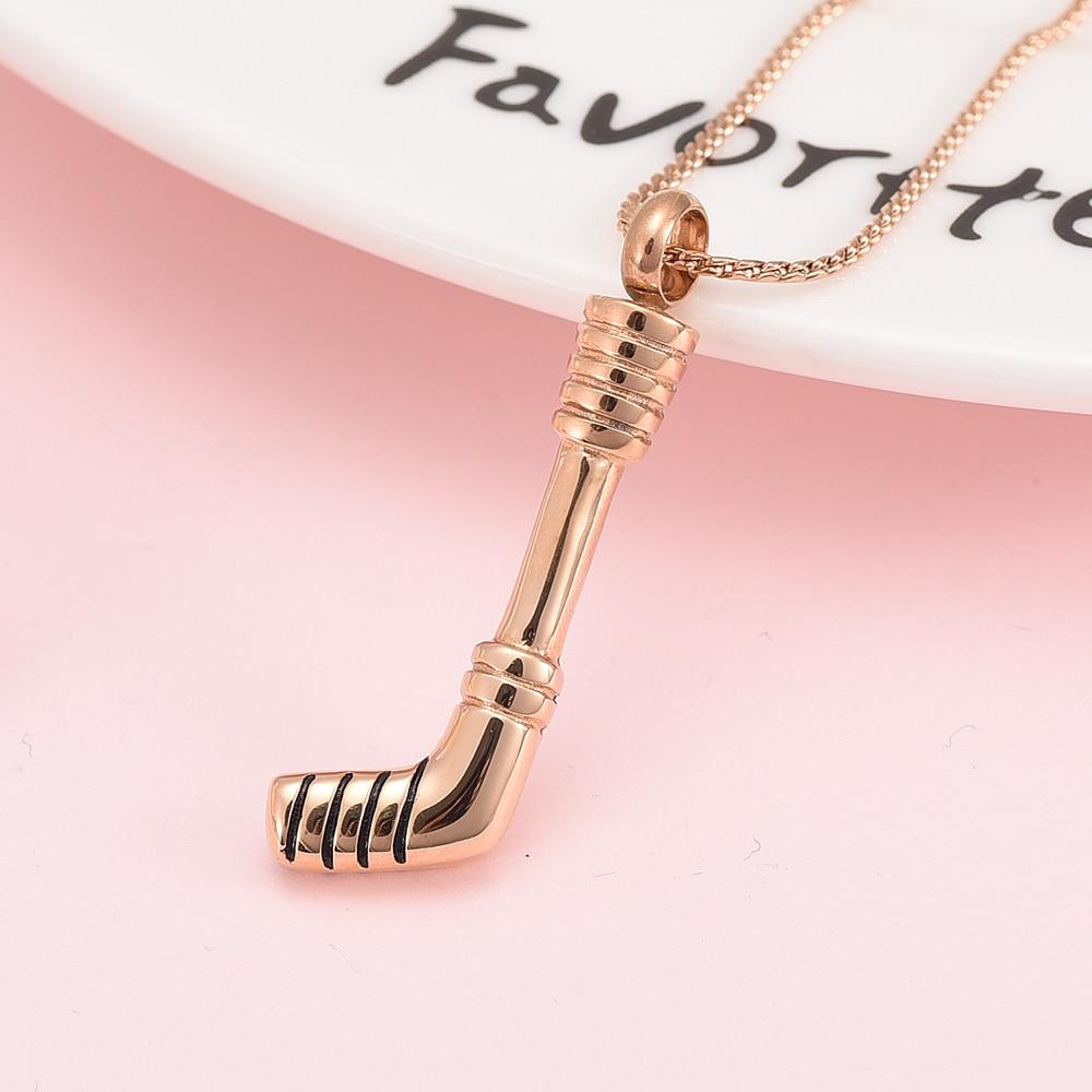 Cremation Necklace - Hockey Stick Cremation Urn Necklace