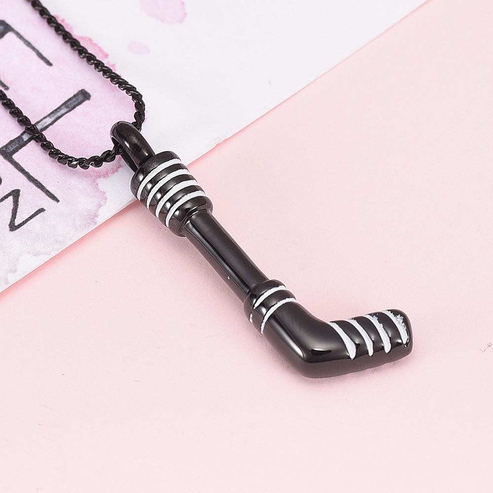 Cremation Necklace - Hockey Stick Cremation Urn Necklace