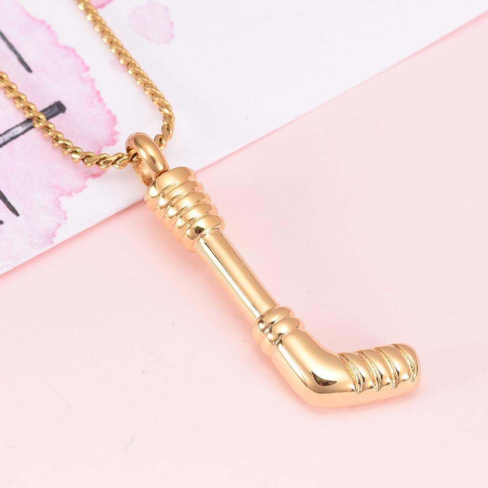 Cremation Necklace - Hockey Stick Cremation Urn Necklace