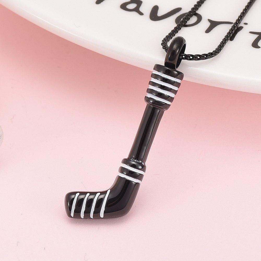 Cremation Necklace - Hockey Stick Cremation Urn Necklace