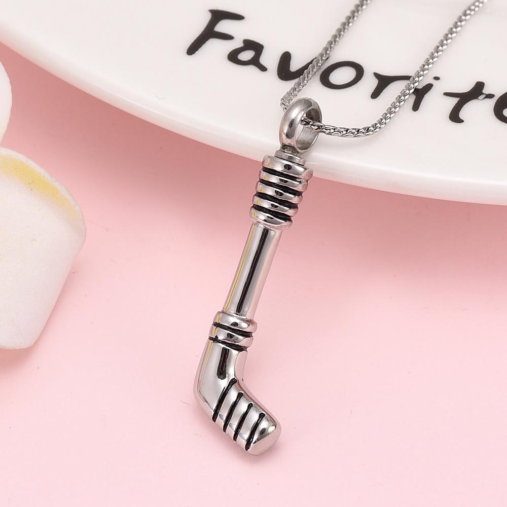 Cremation Necklace - Hockey Stick Cremation Urn Necklace