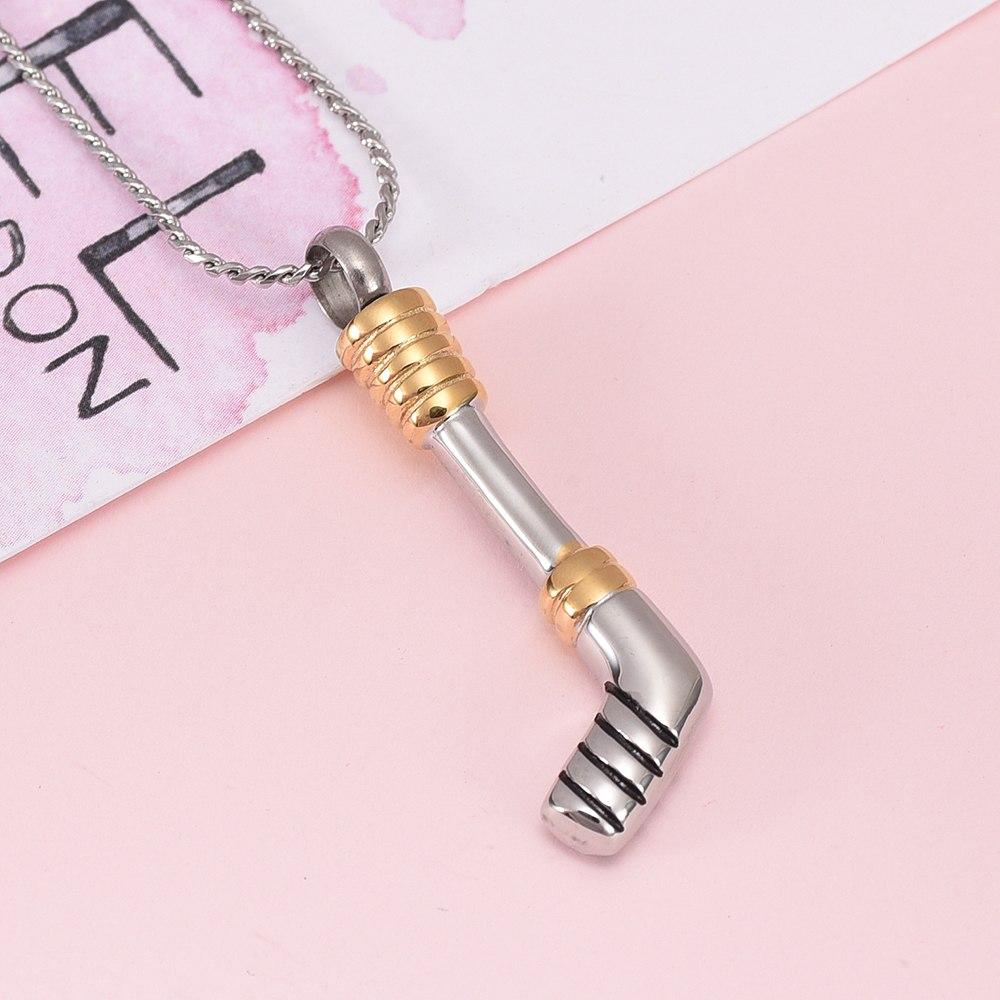 Cremation Necklace - Hockey Stick Cremation Urn Necklace