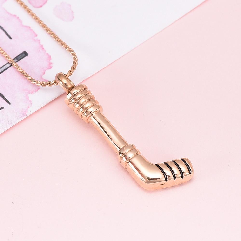 Cremation Necklace - Hockey Stick Cremation Urn Necklace