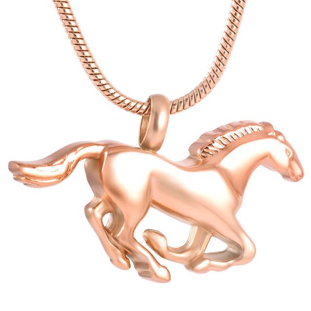 Cremation Necklace - Horse Shaped Cremation Urn Necklace