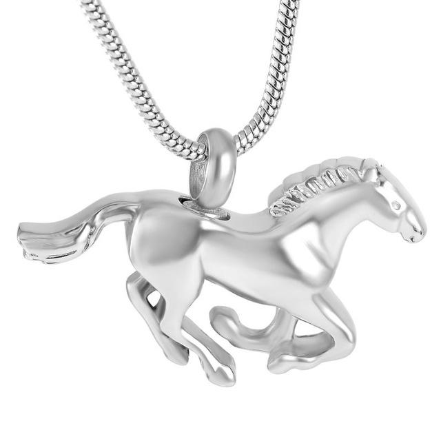 Cremation Necklace - Horse Shaped Cremation Urn Necklace