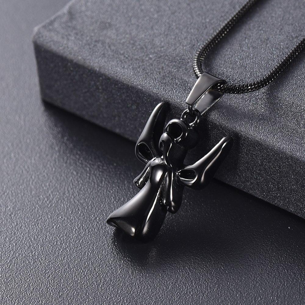 Cremation Necklace - Infinity Angel With Wings Cremation Urn Necklace