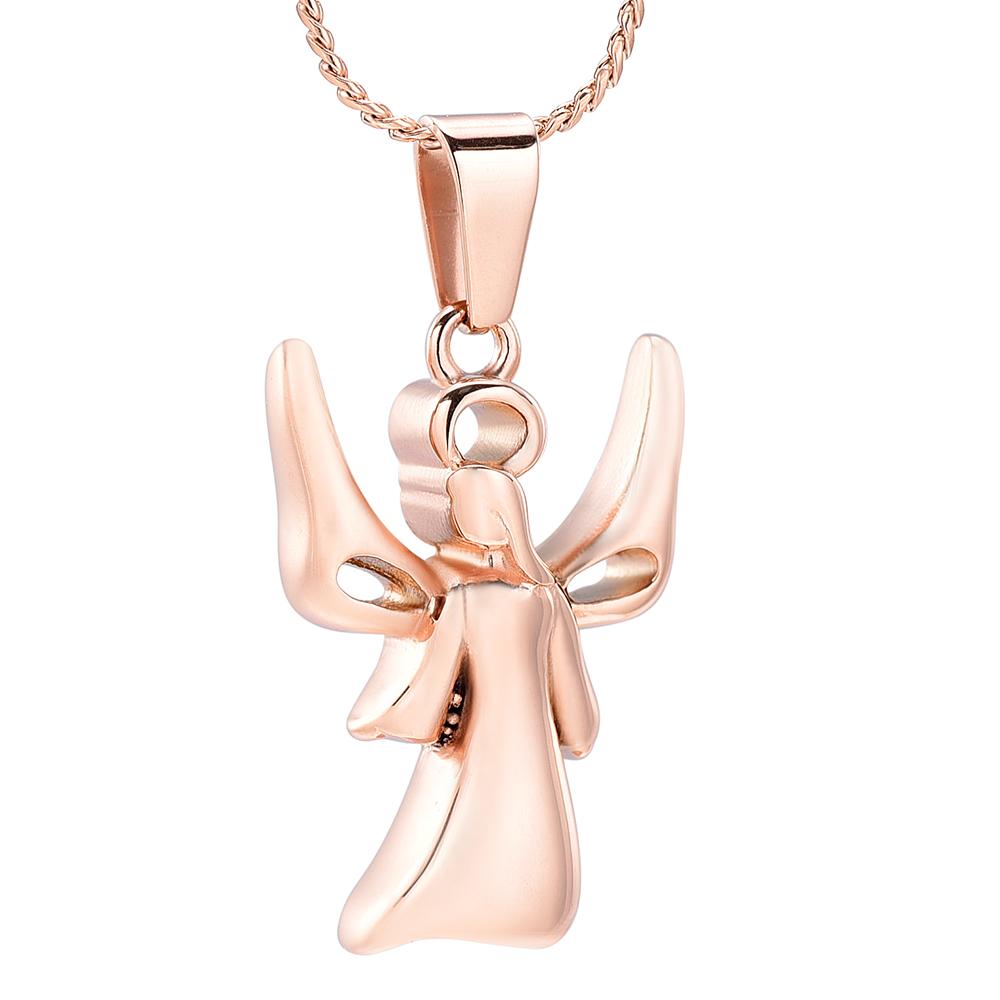 Cremation Necklace - Infinity Angel With Wings Cremation Urn Necklace