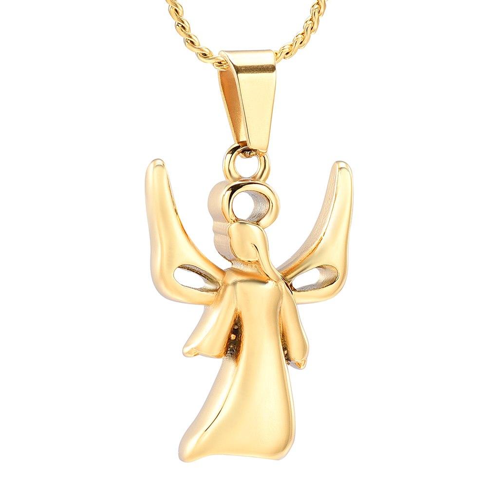 Cremation Necklace - Infinity Angel With Wings Cremation Urn Necklace