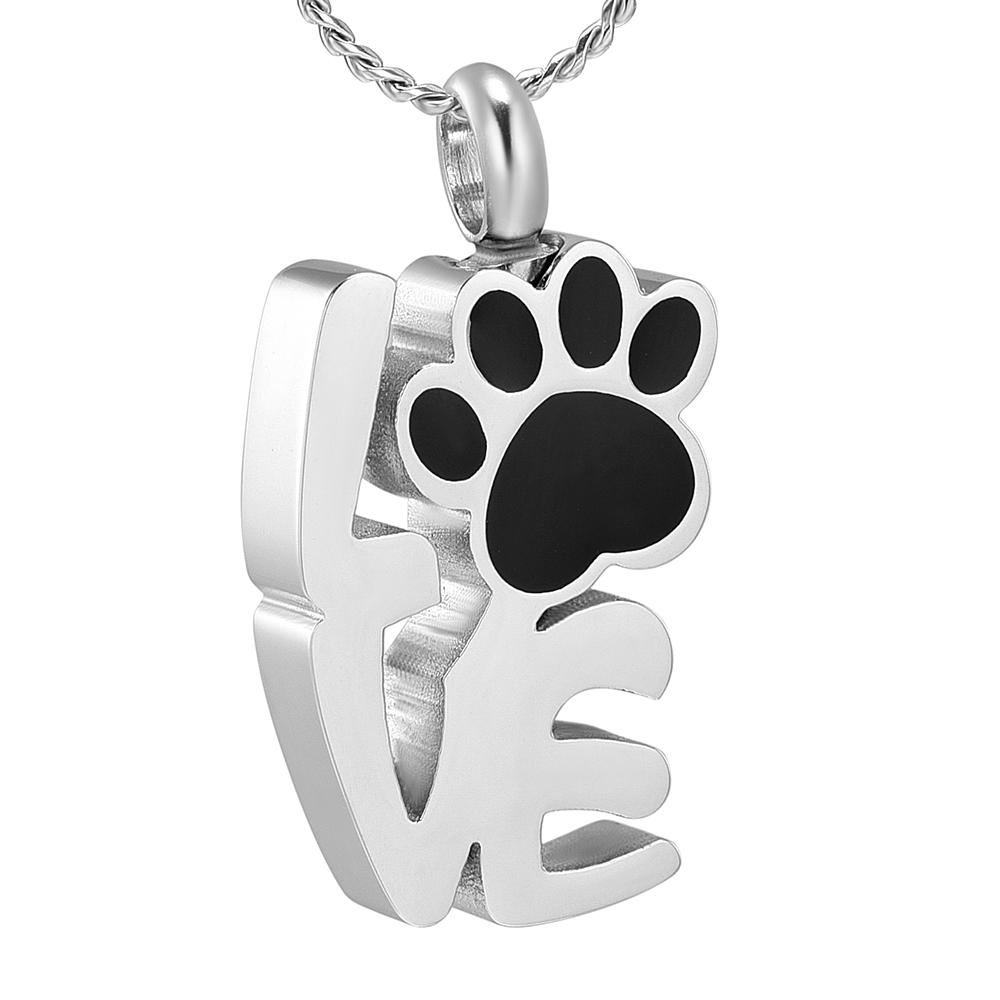No Longer by My Side Paw Print Ashes Necklace, Pink or Blue Paw – Sarah &  Essie