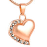 Cremation Necklace - Memorial Heart Cremation Urn Necklace With Rhinestones