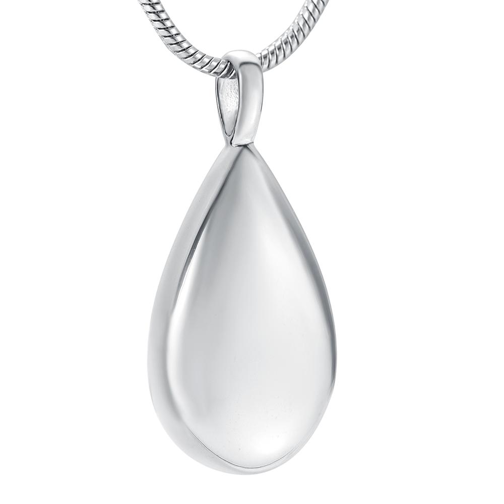 cremation necklace modern silver water drop cremation urn necklace 1