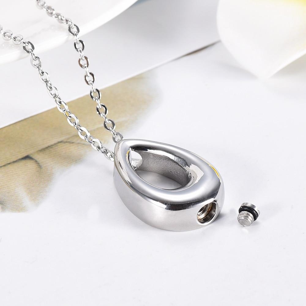 Cremation Necklace - Modern Tear Drop Shaped Cremation Urn Jewelry