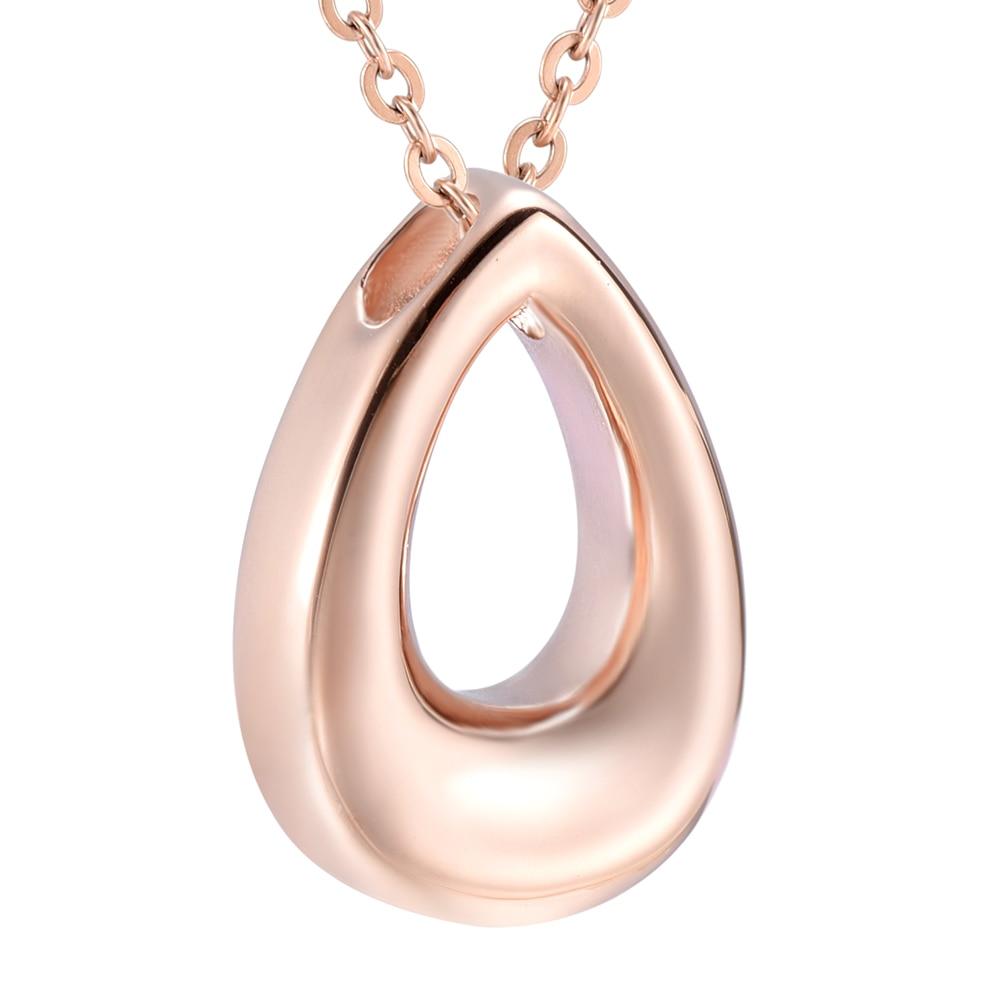 Cremation Necklace - Modern Tear Drop Shaped Cremation Urn Jewelry