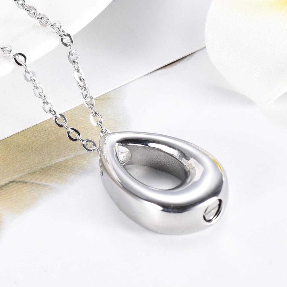 Cremation Necklace - Modern Tear Drop Shaped Cremation Urn Jewelry