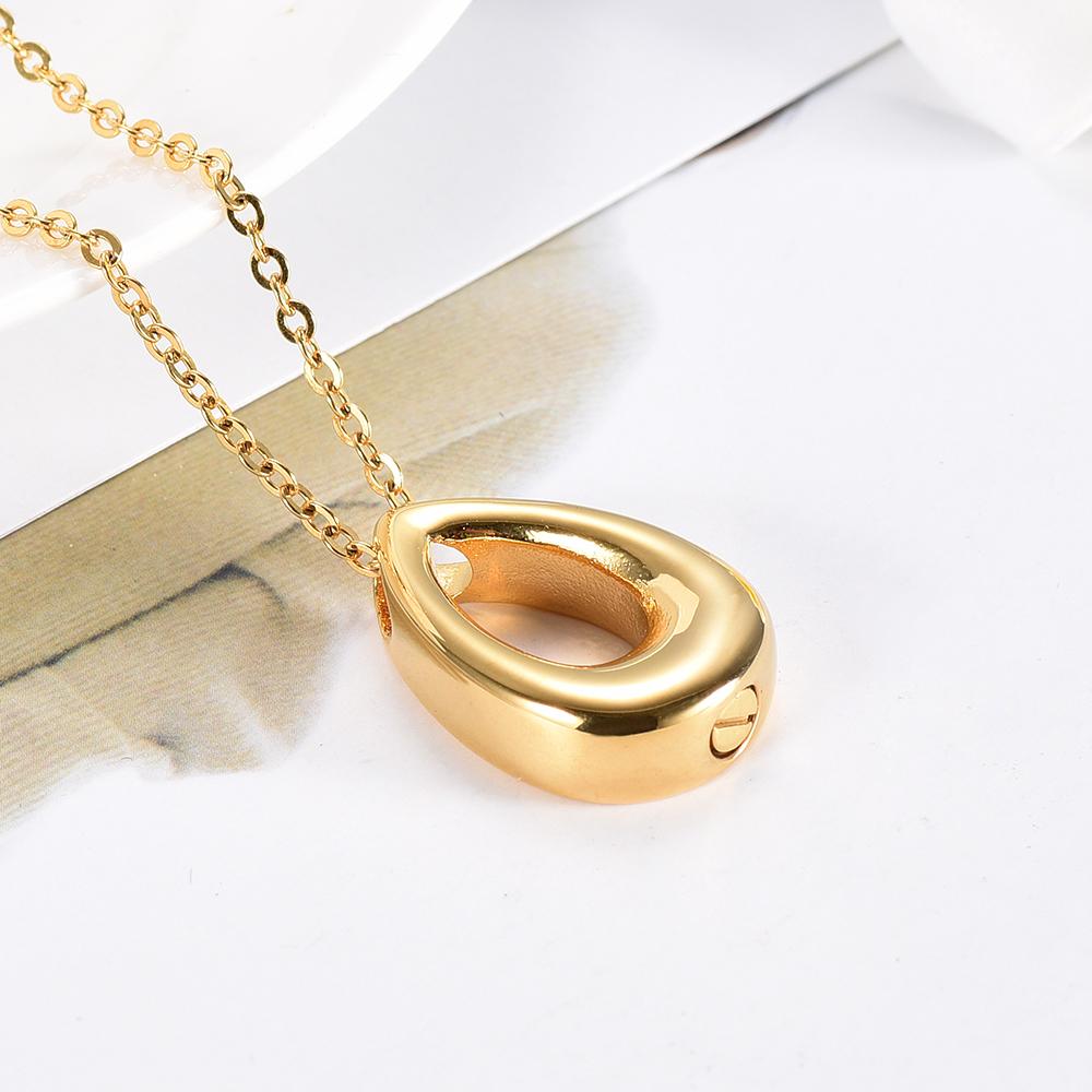 Cremation Necklace - Modern Tear Drop Shaped Cremation Urn Jewelry