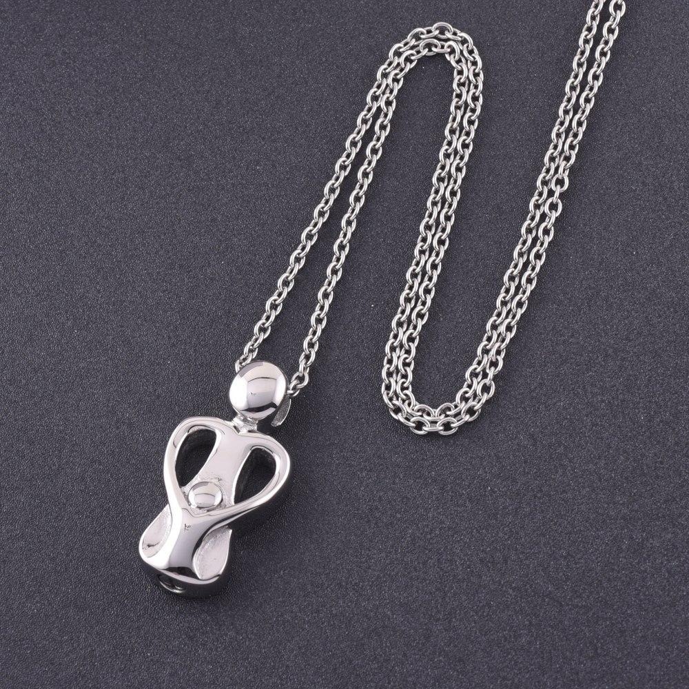 Cremation Necklace - Mom & Child Cremation Urn Necklace