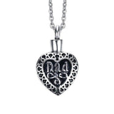 Cremation Necklace - Mom/Dad Heart Shaped Cremation Necklace