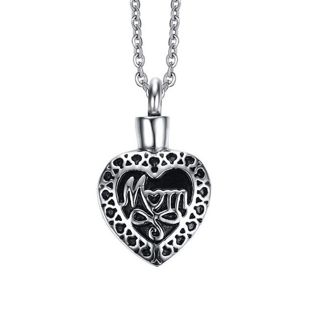 Heart Urn Necklace for Mom Daughter Ashes Keepsake Urn Necklace for Loved  One Cremation Jewelry