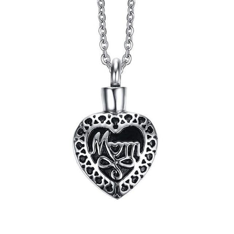 Heart Cremation Necklace for Your Dad /Mom/Grandpa/Grandma -  CREMATIONJEWELRYHUB