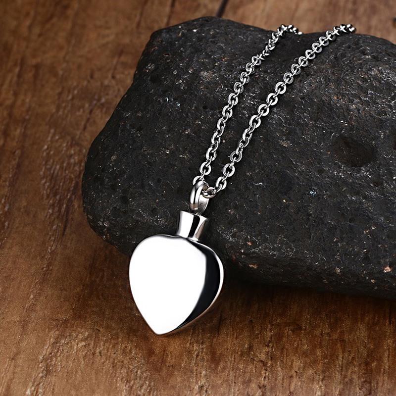 Cremation Necklace - Mom/Dad Heart Shaped Cremation Necklace