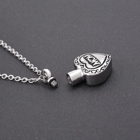 cremation necklace mom heart shaped cremation urn necklace