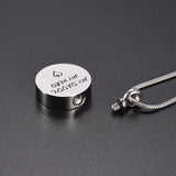 Cremation Necklace - "'My Daddy, My Hero" With Heart Engrave Urn Necklace