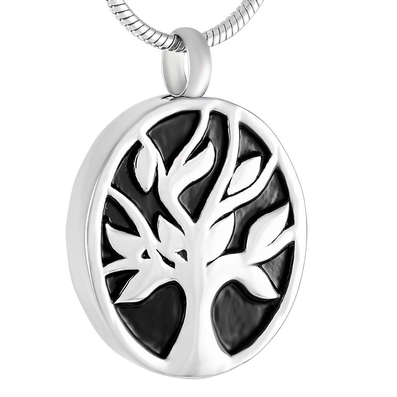 Cremation Necklace - Oval Tree Of Life Cremation Urn Necklace