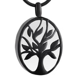Cremation Necklace - Oval Tree Of Life Cremation Urn Necklace