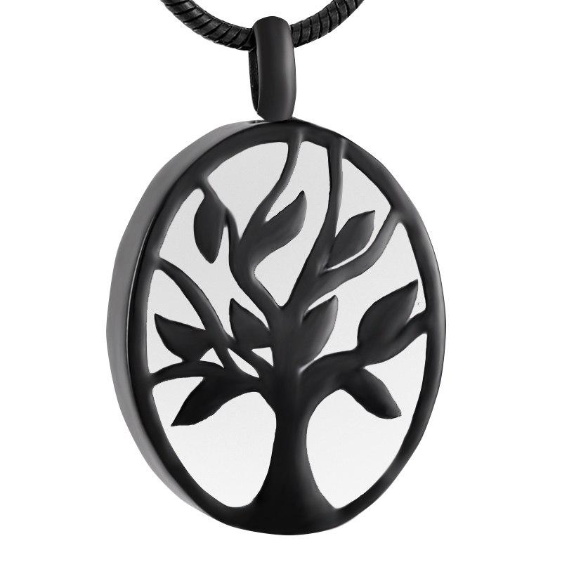 Cremation Necklace - Oval Tree Of Life Cremation Urn Necklace