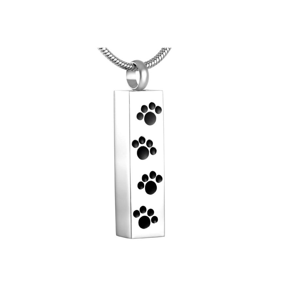 Cremation Necklace - Pet Paw Cremation Urn Necklace
