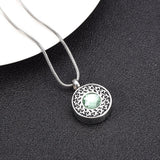 Cremation Necklace - Round Pendant Cremation Urn Necklace