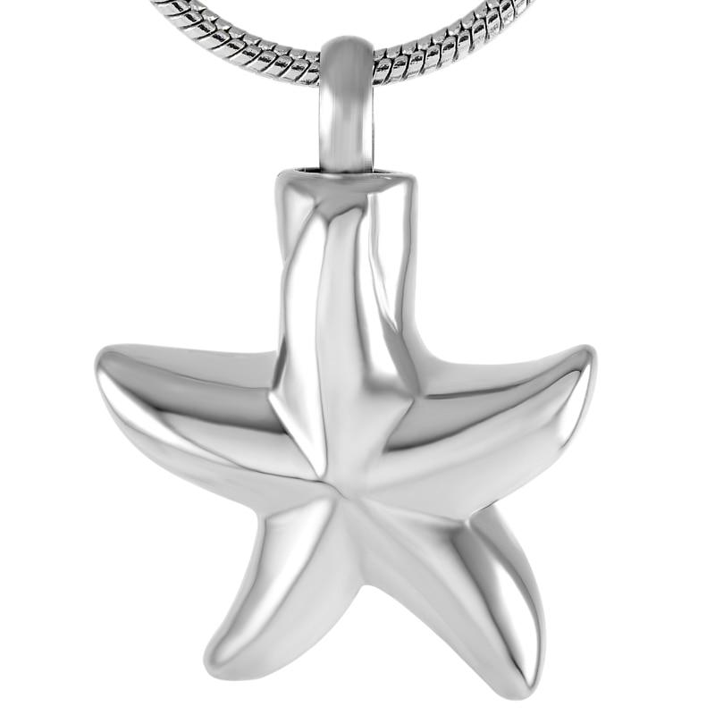 Cremation Necklace - Sea Starfish Cremation Urn Necklace