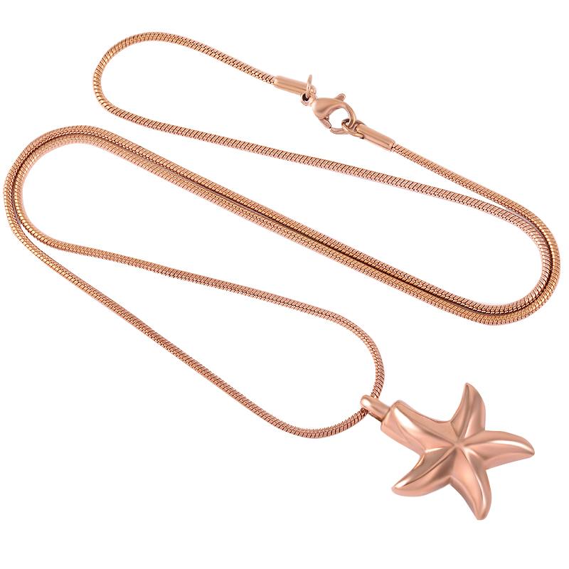 Cremation Necklace - Sea Starfish Cremation Urn Necklace