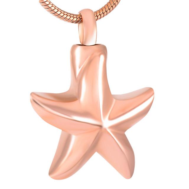 Cremation Necklace - Sea Starfish Cremation Urn Necklace