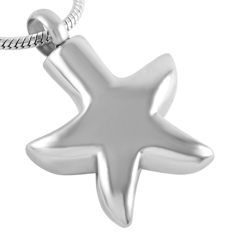 Cremation Necklace - Sea Starfish Cremation Urn Necklace