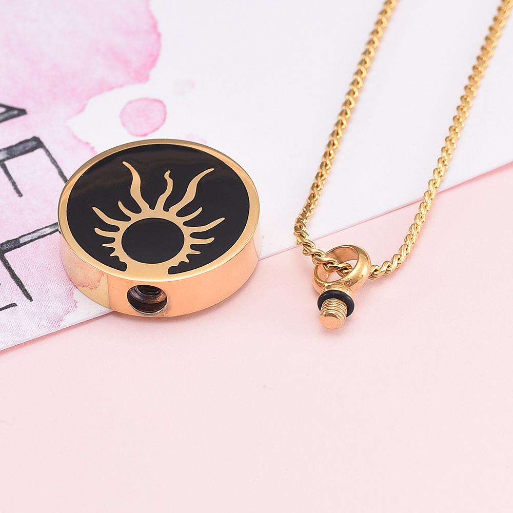 Cremation Necklace - Shining Sun Cremation Urn Necklace