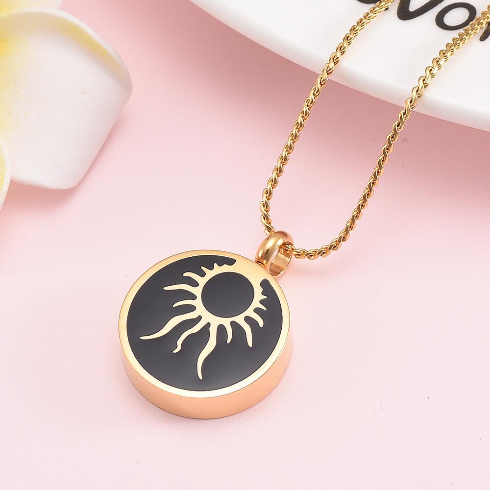 Cremation Necklace - Shining Sun Cremation Urn Necklace