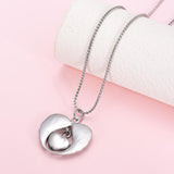 Cremation Necklace - Silver Angel Wings & Heart Cremation Urn Necklaces