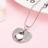 Cremation Necklace - Silver Angel Wings & Heart Cremation Urn Necklaces