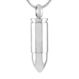 Cremation Necklace - Silver Bullet Cremation Urn Necklace