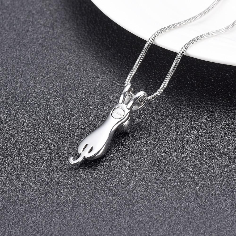 Cremation Necklace - Silver Cat Cremation Urn Necklace