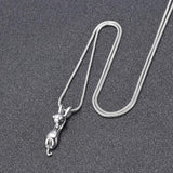 Cremation Necklace - Silver Cat Cremation Urn Necklace