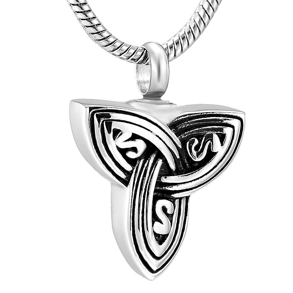 Cremation Necklace - Silver Celtic Knot Cremation Urn Necklace
